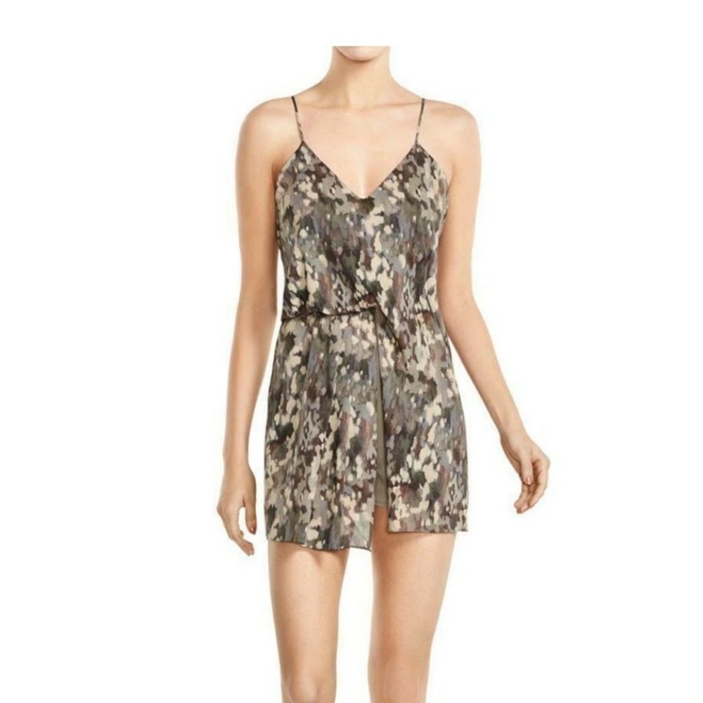 Haute Hippie Chorus abstract Silk stretch romper Sz 6